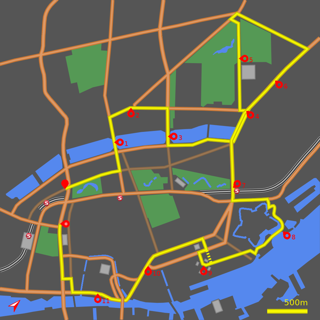 Map for the Tour de France cycle tour Copenhagen