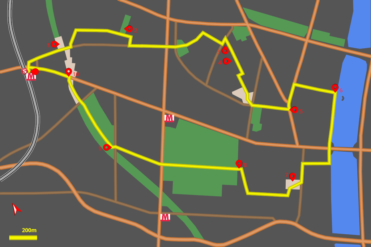 Map for the Nørrebro walking tour Copenhagen